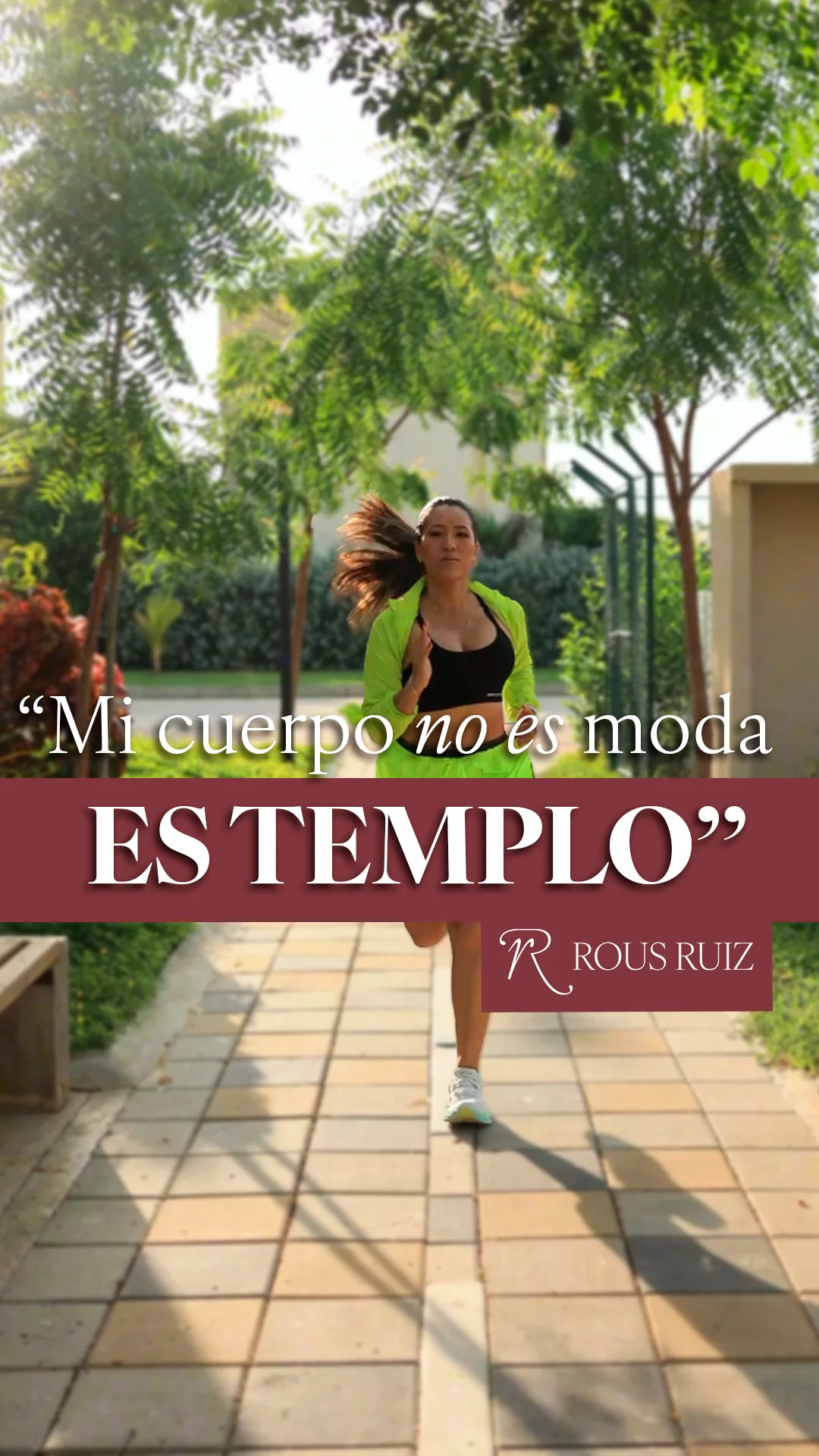 Pieza de la serie Bienestar de Rous Ruiz: “Mi cuerpo no es moda, es templo”.